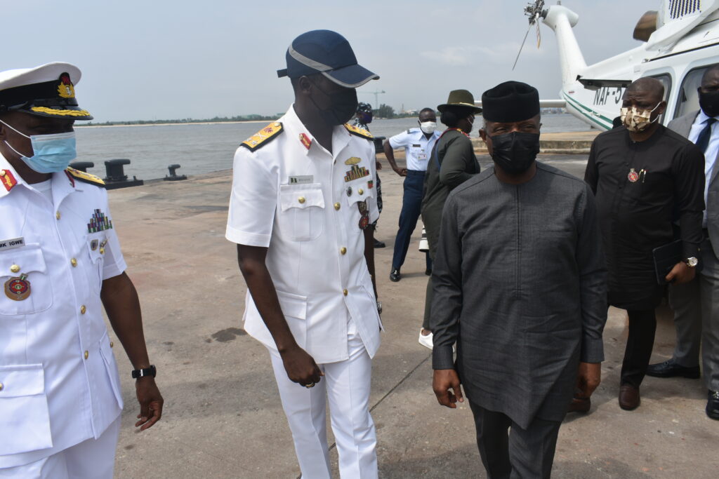 Visit of the Vice President Professor Yemi Osinbanjo to the Naval Dockyard Limited
