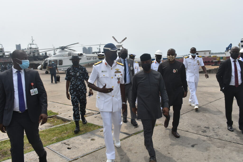 Visit of the Vice President Professor Yemi Osinbanjo to the Naval Dockyard Limited