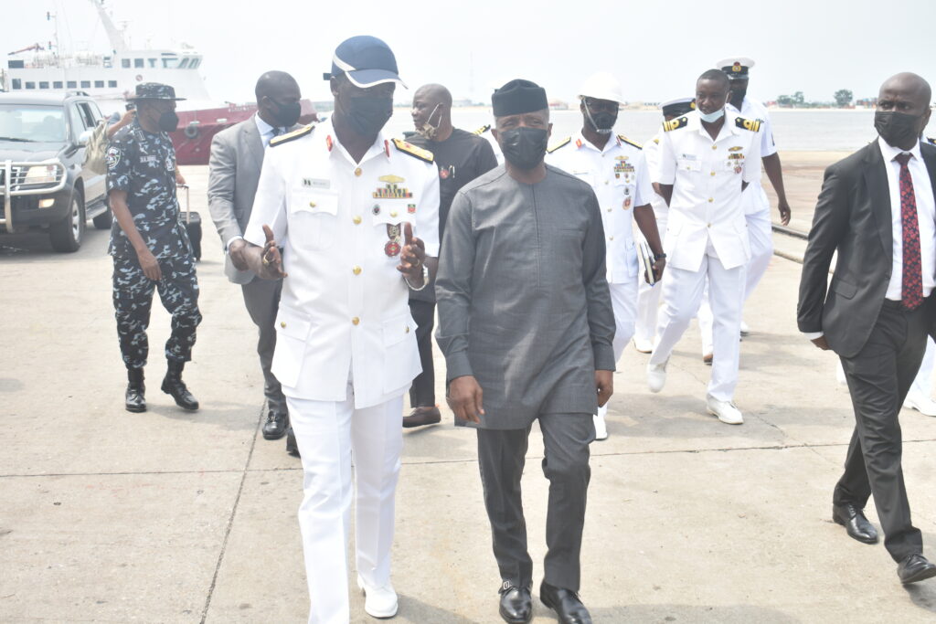 Visit of the Vice President Professor Yemi Osinbanjo to the Naval Dockyard Limited