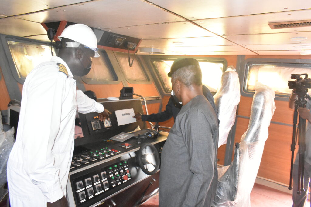 Visit of the Vice President Professor Yemi Osinbanjo to the Naval Dockyard Limited
