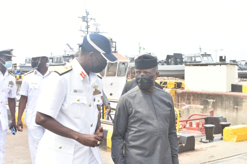 Visit of the Vice President Professor Yemi Osinbanjo to the Naval Dockyard Limited