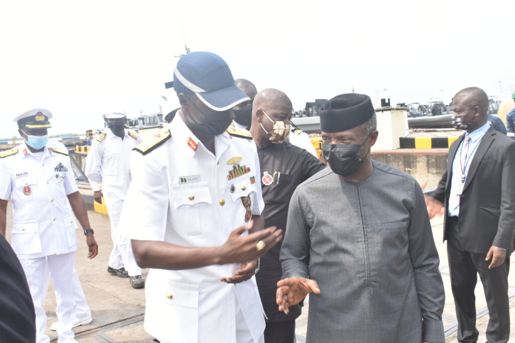 Visit of the Vice President Professor Yemi Osinbanjo to the Naval Dockyard Limited