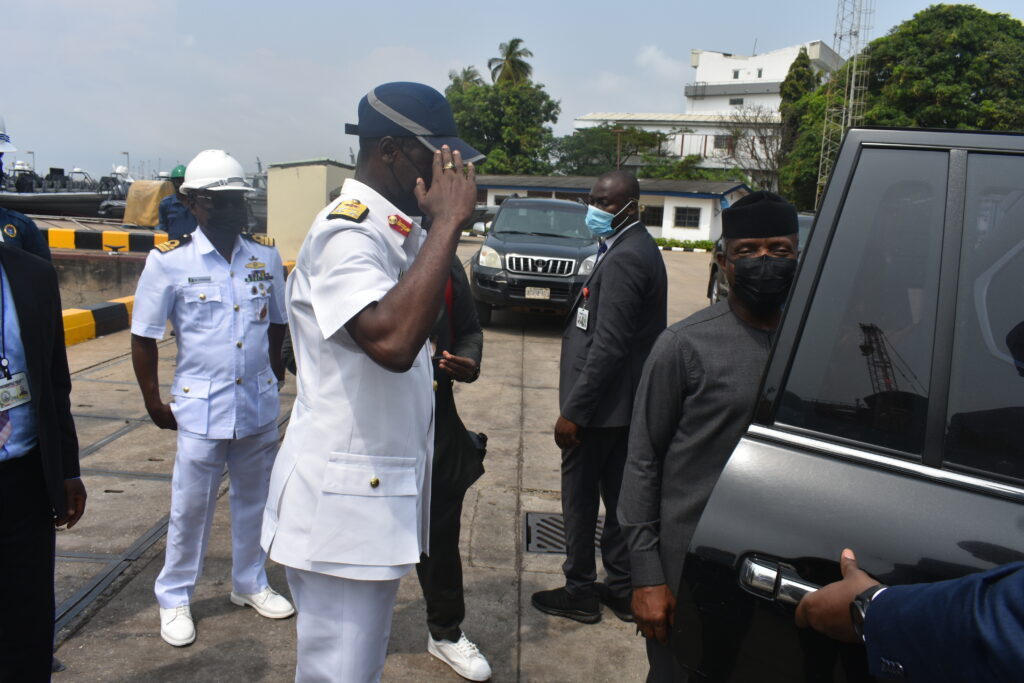 Visit of the Vice President Professor Yemi Osinbanjo to the Naval Dockyard Limited