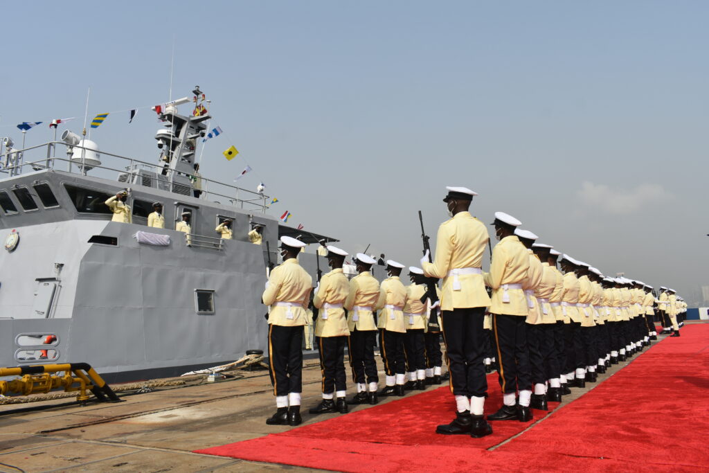 Commissioning of third locally built Nigerian Navy ship at Naval Dockyard Limited by the President and Commander in Chief of Federal Republic of Nigeria, Muhammadu Buhari (GCFR)